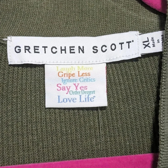 Gretchen Scott Grosgrain Heaven Hi-Lo Cardigan in Olive - Picture 4 of 8